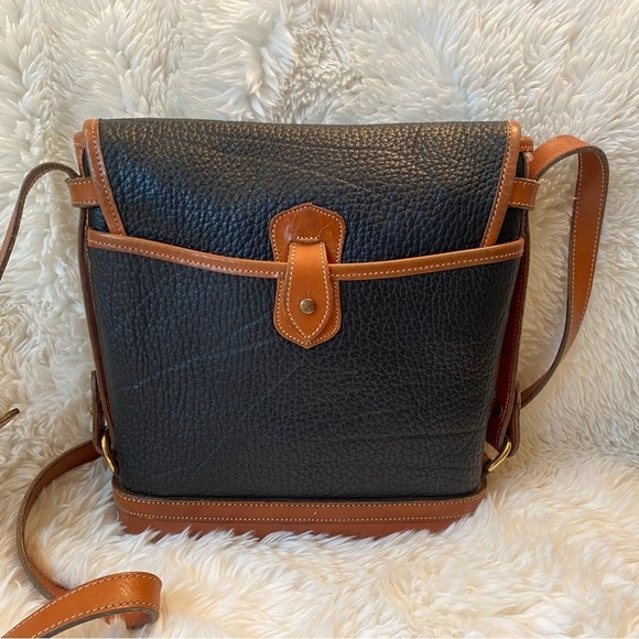 Vintage Dooney & Bourke Calvary Spectator Pebbled Leather Crossbody Bag - Picture 4 of 16